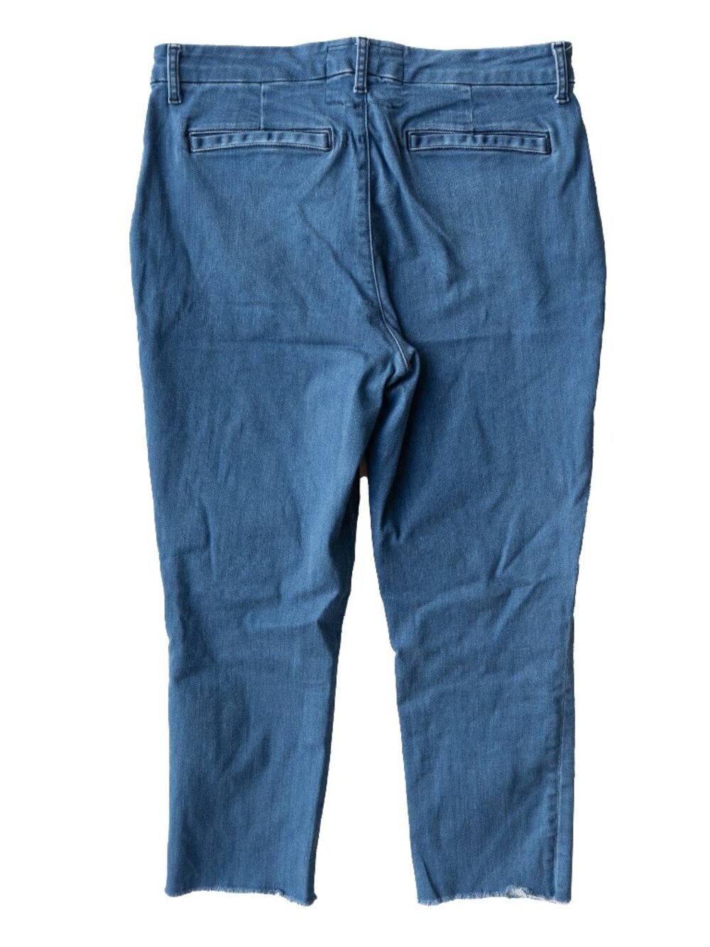 Frank & Eileen Wicklow Raw Hem Performance Denim Straight Leg Crop Jeans Sz 10 - Picture 3 of 13